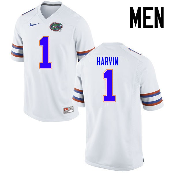 Florida Gators Men #1 Percy Harvin College Football Jerseys White